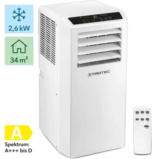 Mobilní klimatizace PAC 2610 S Trotec - 2,6 kW (9000 Btu/h) - zdarma těsnění do oken Airlock 100 Trotec